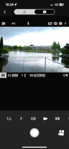 Fujifilm X100VI live view via app